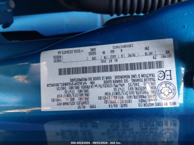 1FADP3N28EL303628 Ford Focus Titanium
