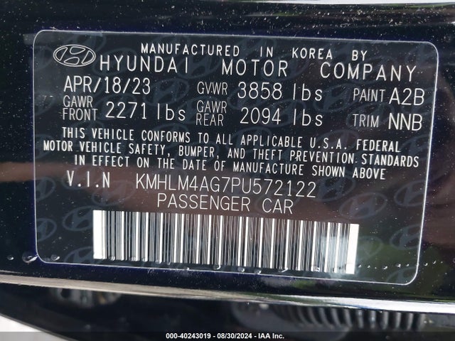 Hyundai ELANTRA SEL 2023 KMHLM4AG7PU572122 Image 9