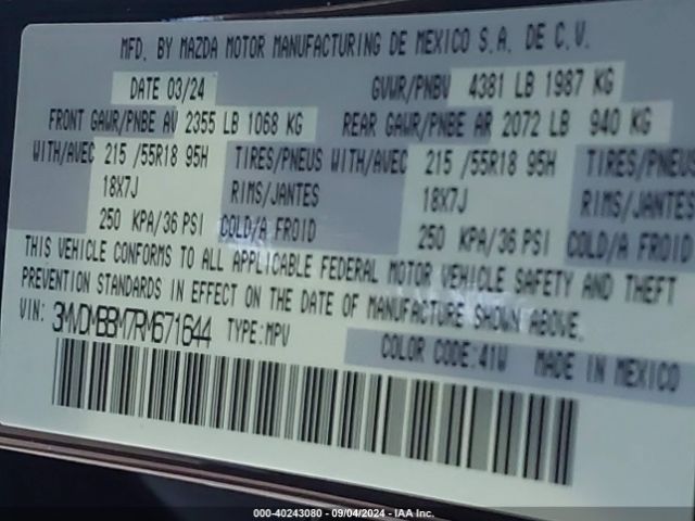3MVDMBBM7RM671644 Mazda Cx-30 2.5 S Select Sport