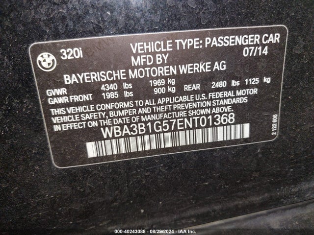 WBA3B1G57ENT01368 BMW 320i