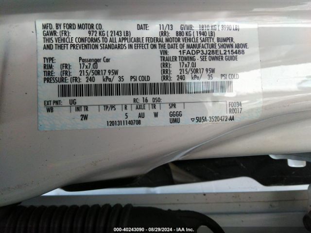 1FADP3J28EL215488 Ford Focus Titanium