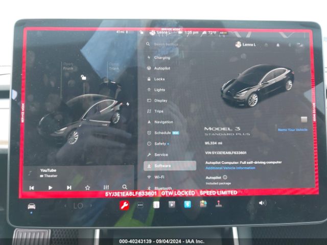 5YJ3E1EA6LF633601 Tesla MODEL 3