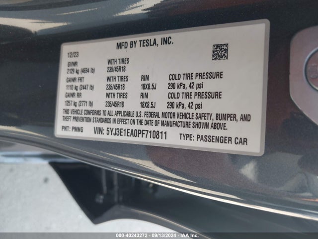 2023 TESLA MODEL 3 5YJ3E1EA0PF710811 Photo 8