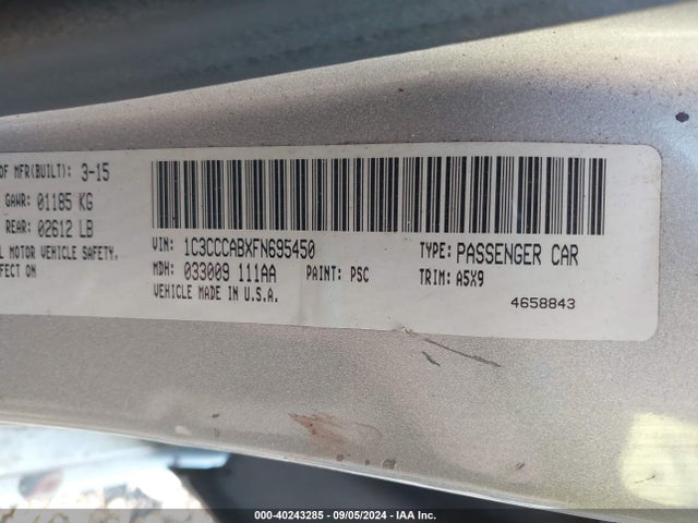 1C3CCCABXFN695450 Chrysler 200 Limited
