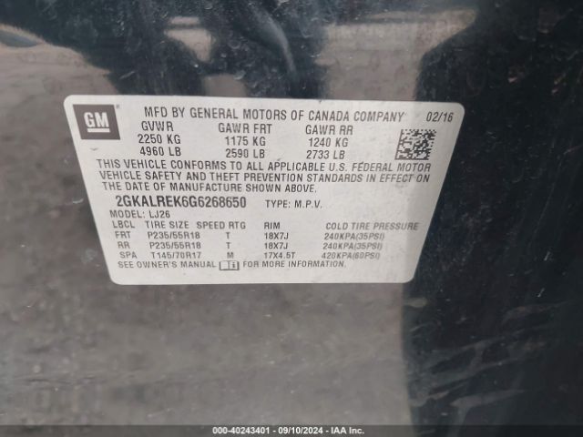 2GKALREK6G6268650 GMC Terrain Denali