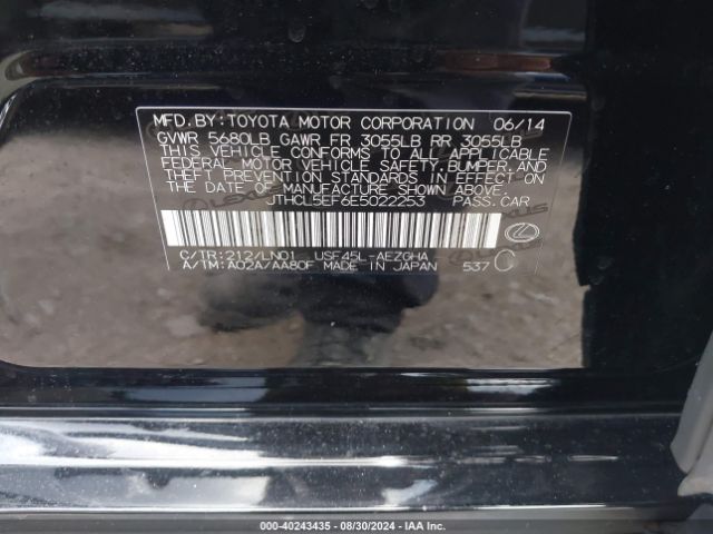 JTHCL5EF6E5022253 Lexus LS 460