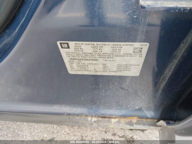 2GNFLGEK7G6276009 Chevrolet Equinox Ltz