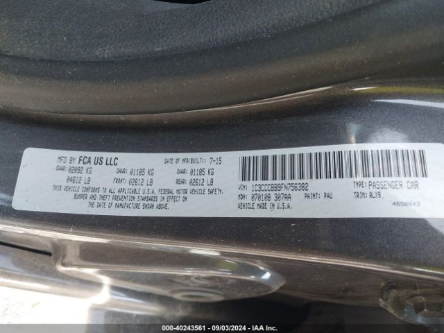 1C3CCCBB9FN756382 Chrysler 200 S