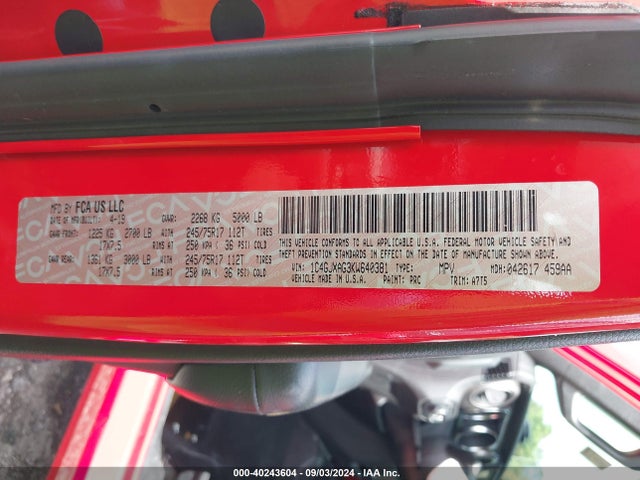 1C4GJXAG3KW640381 Jeep Wrangler Sport S 4x4