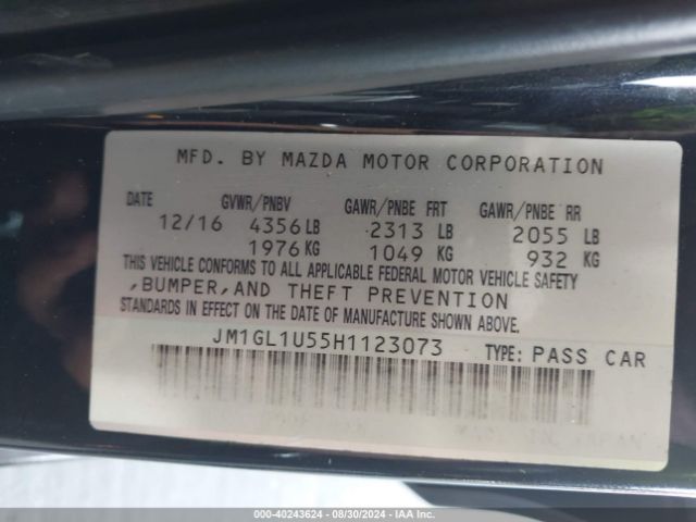 JM1GL1U55H1123073 Mazda Mazda6 Sport