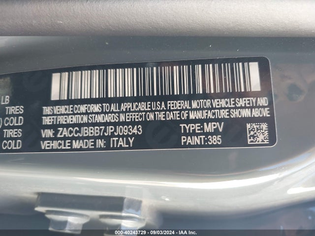 ZACCJBBB7JPJ09343 Jeep Renegade Latitude 4x4