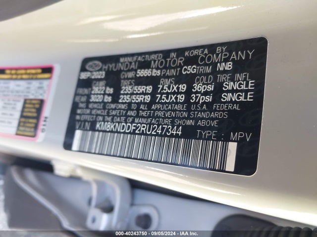 Hyundai Ioniq 5 Sel 2024 KM8KNDDF2RU247344 Image 9