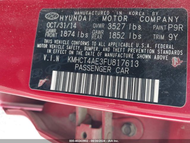 KMHCT4AE3FU817613 Hyundai ACCENT GLS