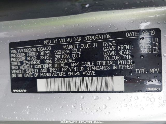 YV4102CK6L1564423 Volvo Xc90 T5 Momentum 7 Passenger