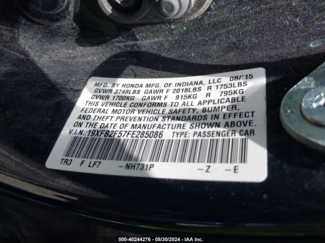 19XFB2F57FE285086 Honda Civic Lx