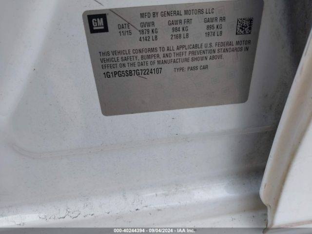 1G1PG5SB7G7224107 Chevrolet Cruze Limited Ltz Auto