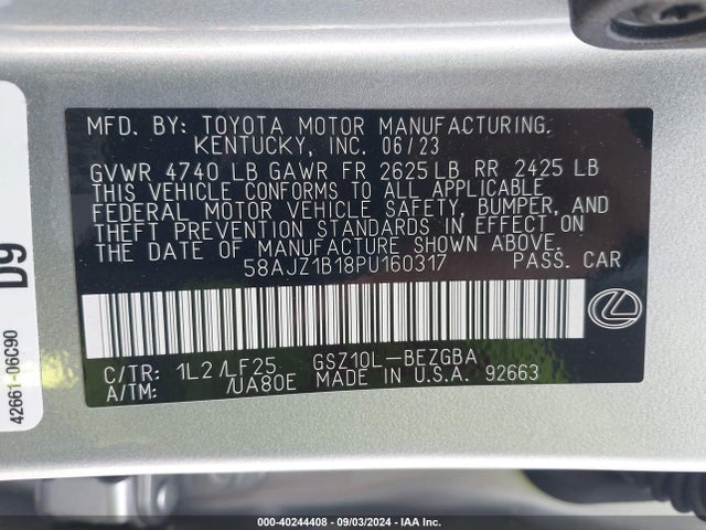 58AJZ1B18PU160317 Lexus Es 350 F Sport Handling