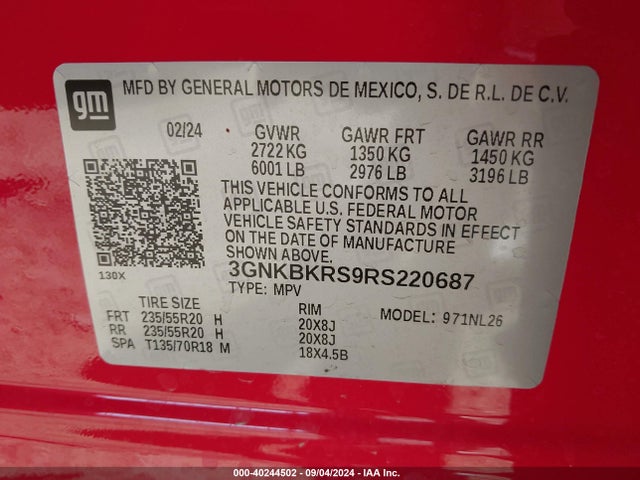 Chevrolet Blazer Awd Rs 2024 3GNKBKRS9RS220687 Image 9