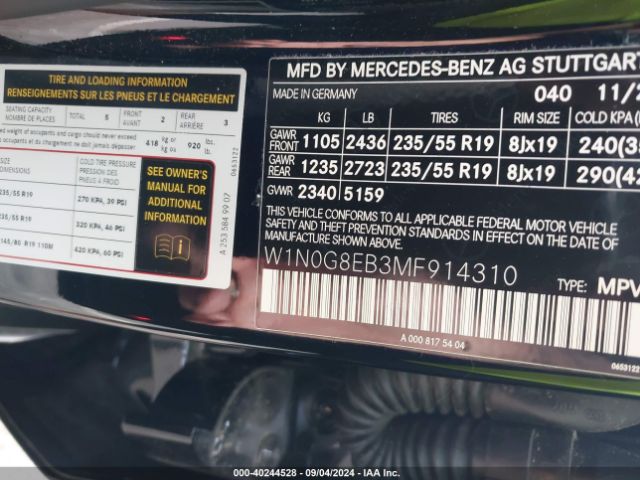 2021 MERCEDES-BENZ GLC 300 W1N0G8EB3MF914310 Photo 8