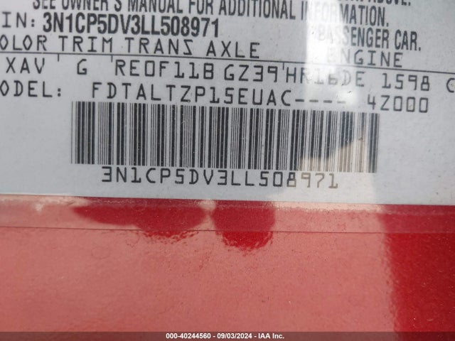 Nissan Kicks Sr Xtronic Cvt 2020 3N1CP5DV3LL508971 Image 9