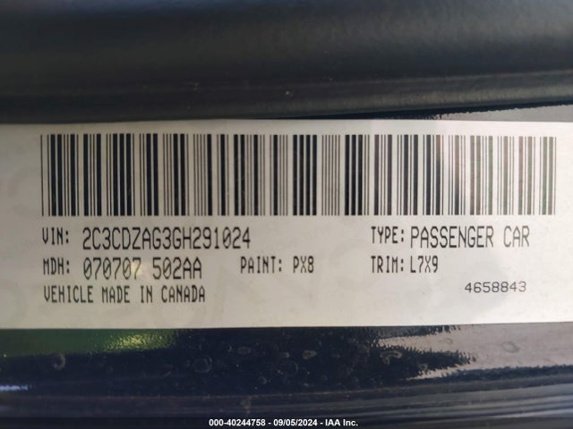 Dodge Challenger Sxt 2016 2C3CDZAG3GH291024 Image 9