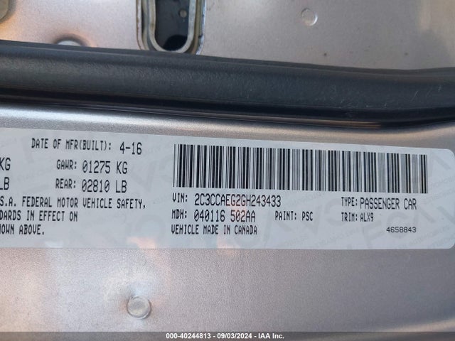 2C3CCAEG2GH243433 Chrysler 300C