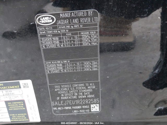 SALEJ7EU1R2282585 Land Rover Defender 110 P400 S