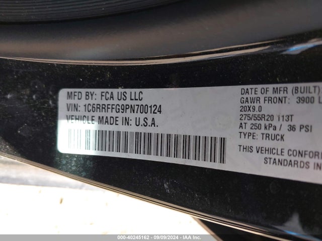 RAM 1500 2023 1C6RRFFG9PN700124 Image 9