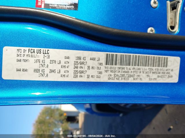 3C4NJCBB5JT328487 Jeep Compass Latitude Fwd