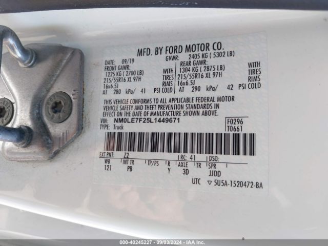 NM0LE7F25L1449671 Ford Transit Connect Xlt