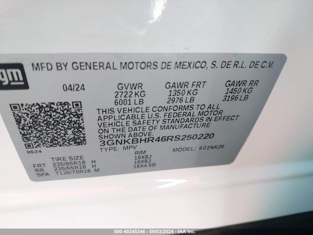Chevrolet Blazer Awd 2lt 2024 3GNKBHR46RS250220 Image 9