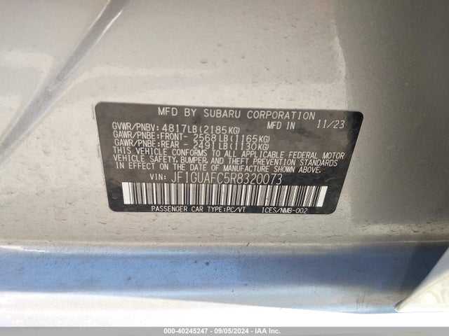 JF1GUAFC5R8320073 Subaru Impreza Sport 5-door