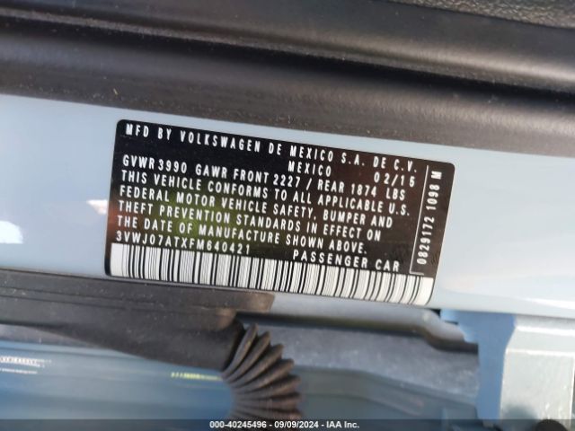 3VWJ07ATXFM640421 Volkswagen Beetle 1.8t