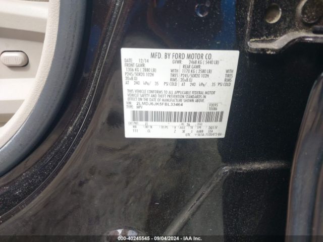 2LMDJ6JK5FBL33464 Lincoln MKX