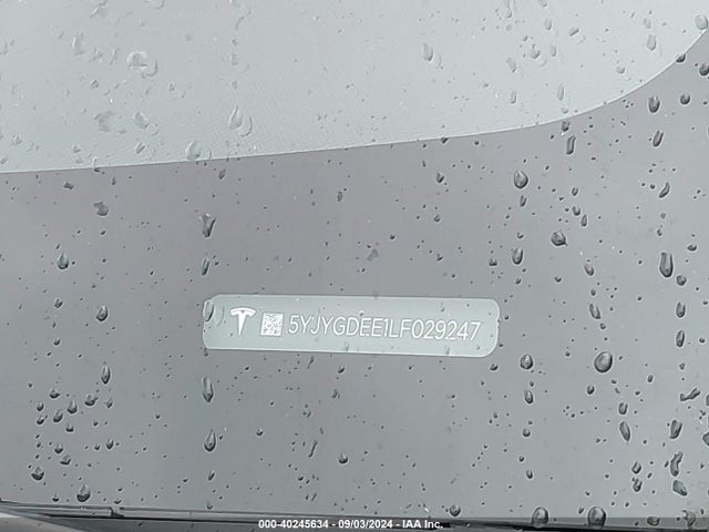 2020 TESLA MODEL Y 5YJYGDEE1LF029247 Photo 8