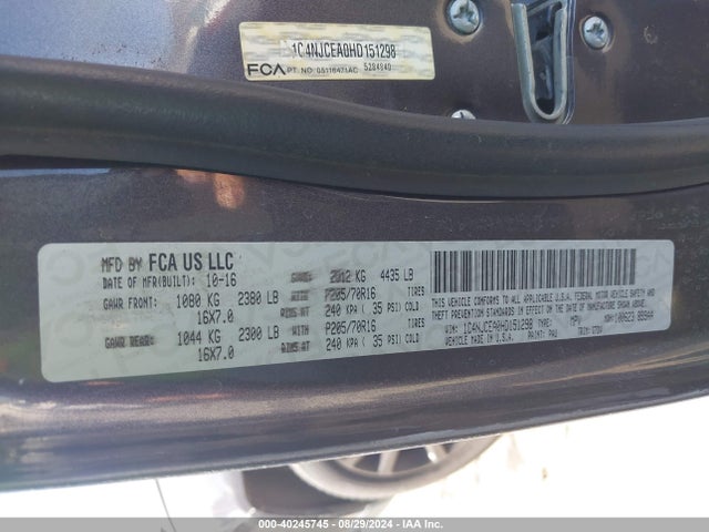 Jeep Compass Altitude 2014 1C4NJCBA8ED887101 Image 9