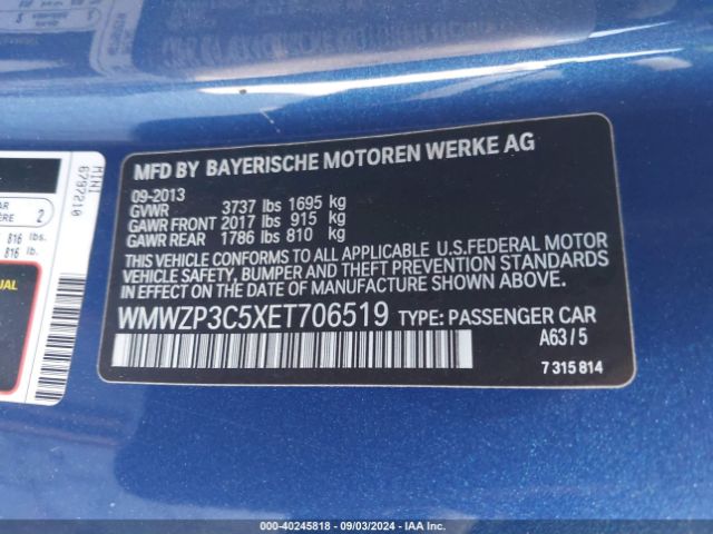 WMWZP3C5XET706519 Mini Convertible Cooper S