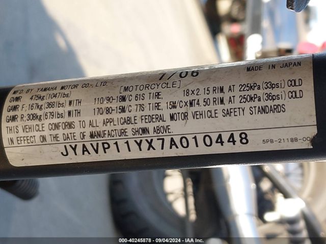 2007 YAMAHA XVS1100 JYAVP11YX7A010448 Photo 9