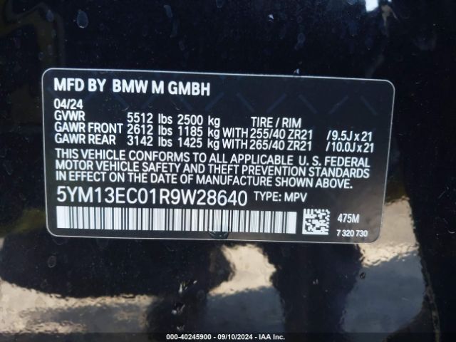 5YM13EC01R9W28640 BMW X3 M