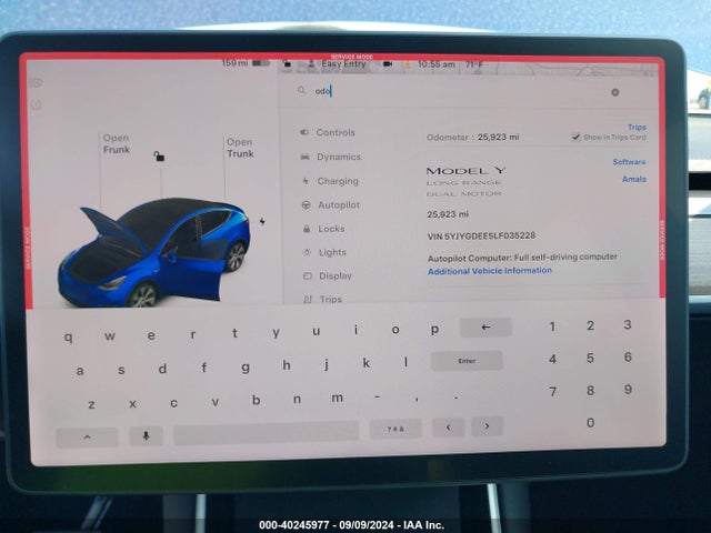 2020 TESLA MODEL Y 5YJYGDEE5LF035228 Photo 6