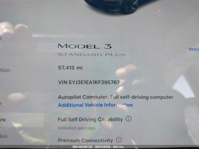 5YJ3E1EA1KF395767 Tesla Model 3 Long Range/mid Range/standard Range/standard Range Plus