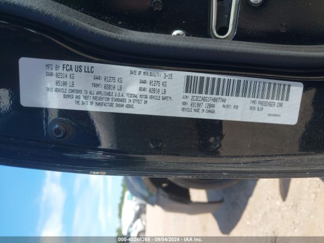 2C3CCABG1FH807740 Chrysler 300 300s