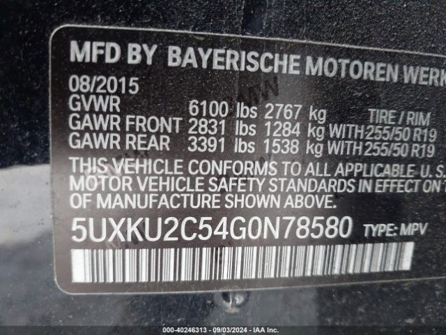 5UXKU2C54G0N78580 BMW X6 Xdrive35i