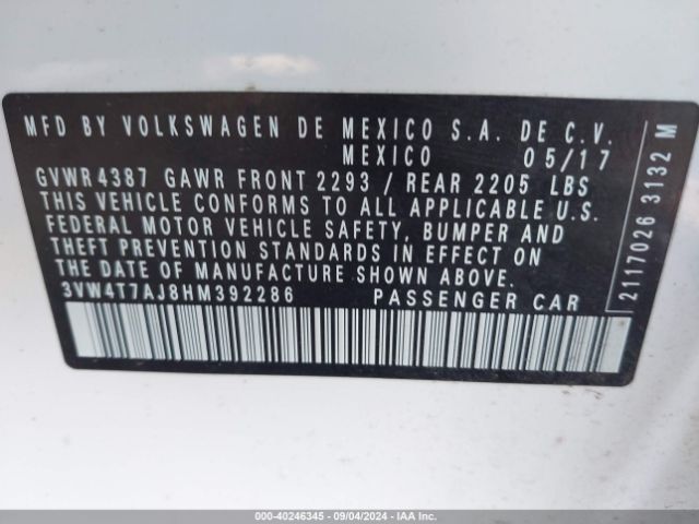 3VW4T7AJ8HM392286 Volkswagen JETTA GLI