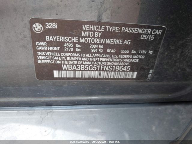 WBA3B5G51FNS19645 BMW 328i Xdrive