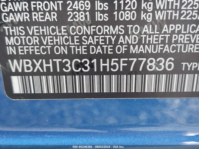 WBXHT3C31H5F77836 BMW X1 Xdrive28i
