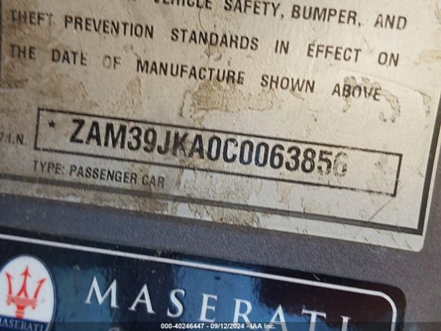 2012 MASERATI QUATTROPORTE ZAM39JKA0C0063856 Photo 8