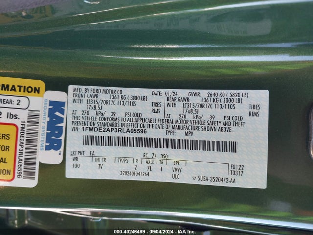 Ford Bronco Wildtrak 2024 1FMDE2AP3RLA05596 Image 9