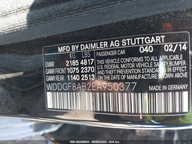 WDDGF8AB2EA950377 Mercedes-Benz C 300 Luxury 4matic/sport 4matic