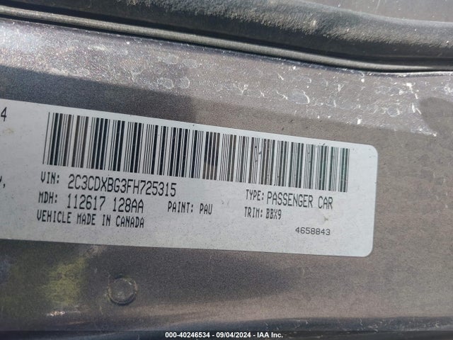 Dodge Charger Se 2015 2C3CDXBG3FH725315 Image 9